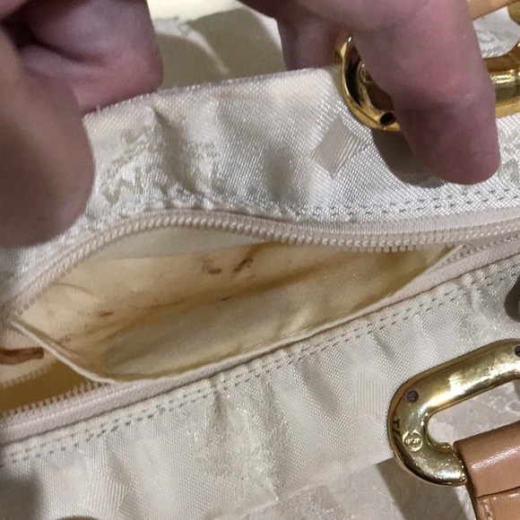 MCM Vintage Leather Trimmed Satchel - Picture 14 of 15